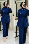Zülal broşlu takım Lacivert