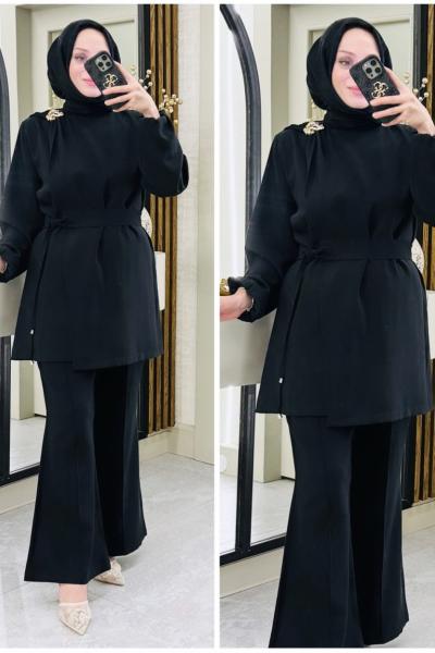 Cahide ipek takım Siyah