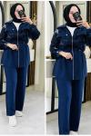 Begüm modal kumaş takım Lacivert