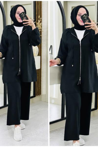 Neva modal kumaş takım Siyah