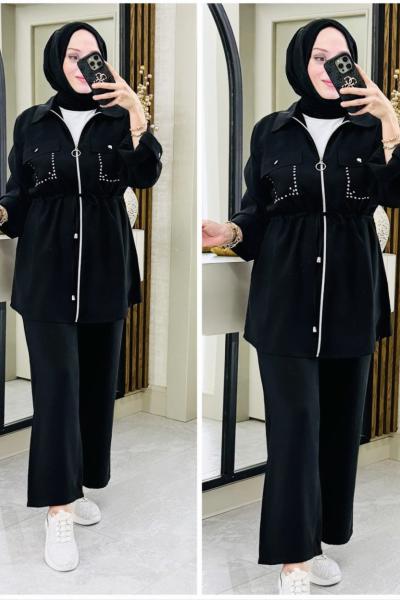 Merve modal takım Siyah