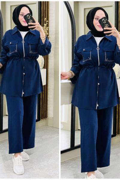 Merve modal takım Lacivert