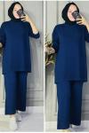 Sanem paça ve ön taşlı oysho takım Lacivert