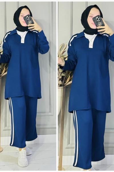 Peri Polo yaka oysho takım Lacivert