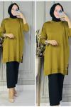 Cemre triko tunik Yağ Yeşili