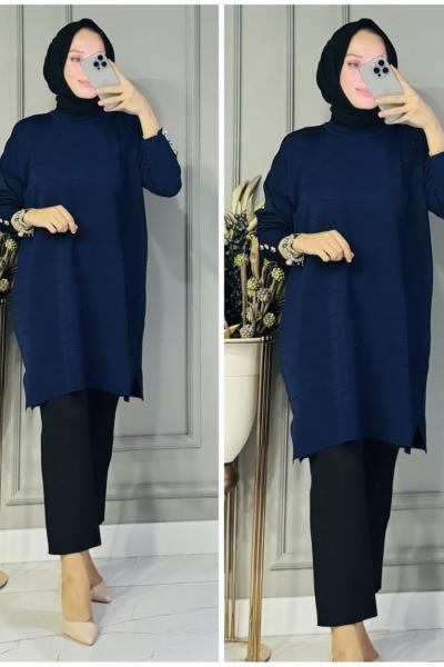 Gizem triko tunik Lacivert