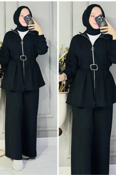 Beste kemerli oysho takım Siyah