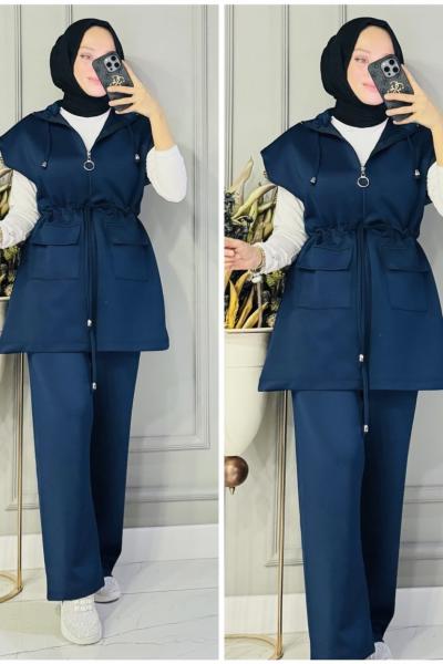 Hazal yelekli scuba takım Lacivert