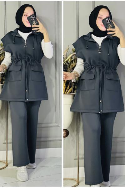 Hazal yelekli scuba takım Antrasit