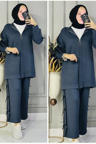 Gülçin fiyonk detaylı oysho takım Antrasit