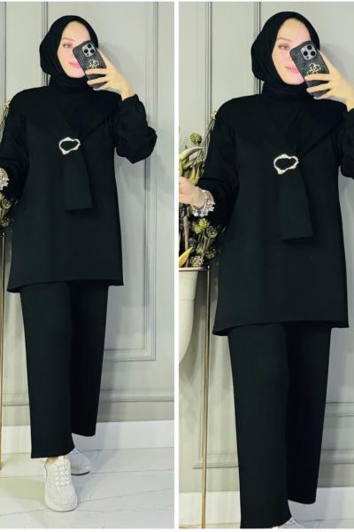 Sevil metal tokalı oysho takım Siyah