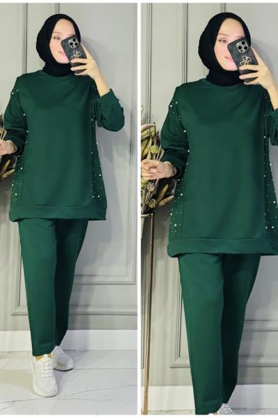 Duru inci detaylı takım Zümrüt