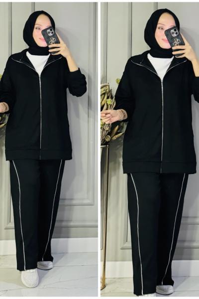 Asya çizgili oysho takım Siyah