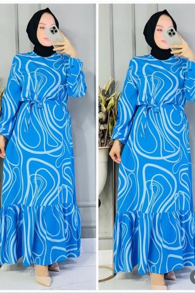 Zeynep elbise  Mavi