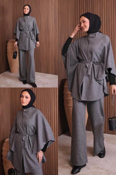 Sude pelerinli takım Antrasit