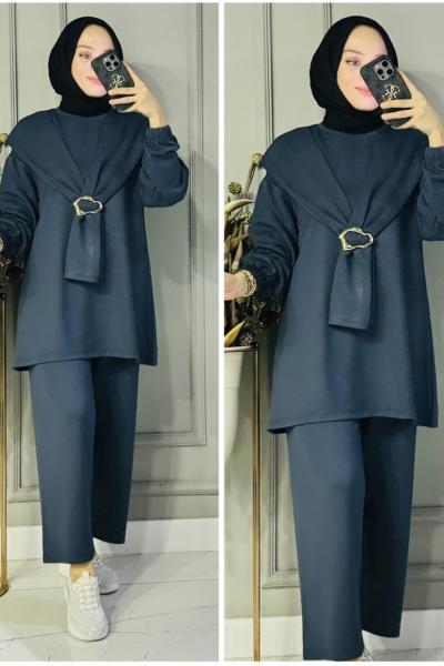 Sevil metal tokalı oysho takım Antrasit