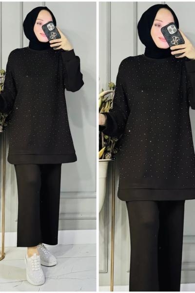 Çağla taşlı oysho takım Acı Kahve