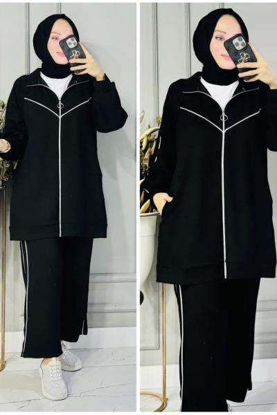 Sedef çizgili oysho takım Siyah