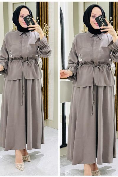 Ahu cepleri taşlı takım Vizon