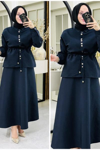 Sezen etekli takım Lacivert