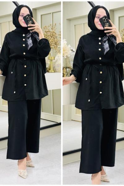 Cemre fularlı takım Siyah