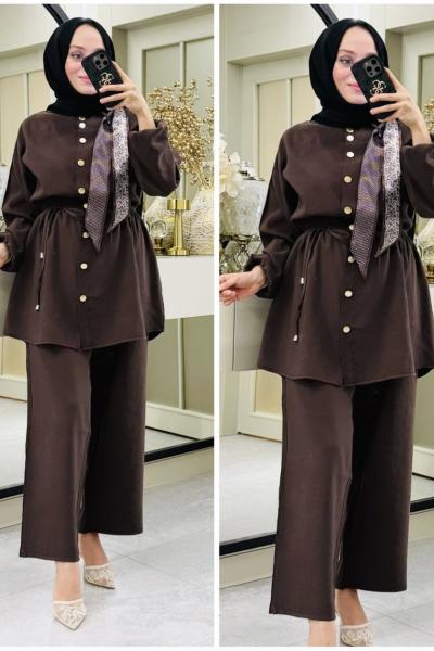 Cemre fularlı takım Acı Kahve