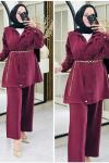 Duru ipek qupra takım Bordo