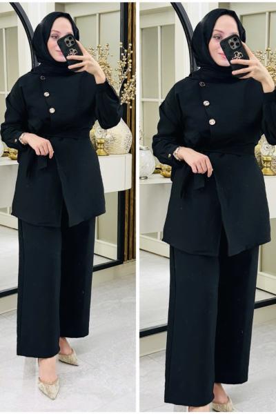 Meyra zara qupra takım Siyah