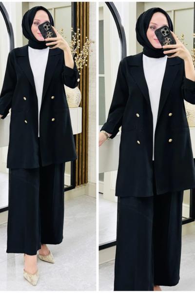 Efsun ipek qupra takım Siyah