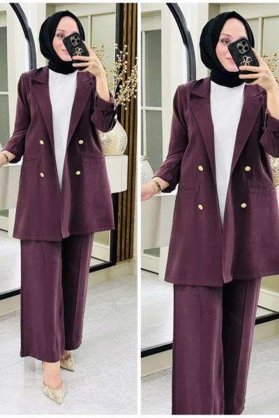 Efsun ipek qupra takım Bordo