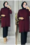 Cemre triko tunik Bordo