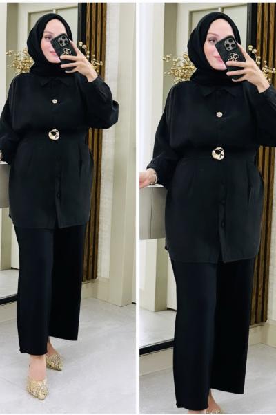 Burcu kemerli takım Siyah