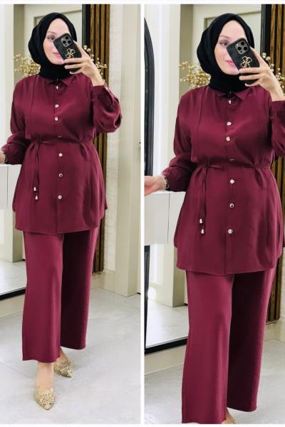 Selin Modal takım Bordo