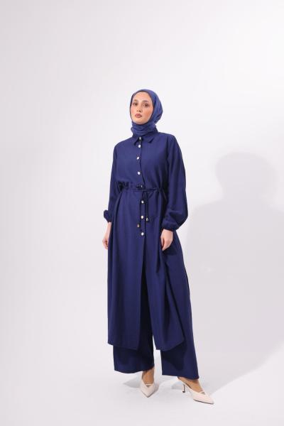 7150 düğmeli takım Lacivert