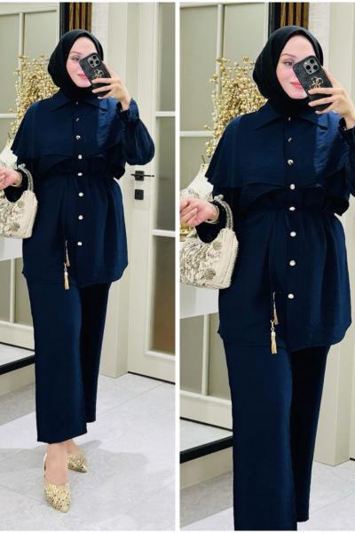 Neslişah takım Lacivert